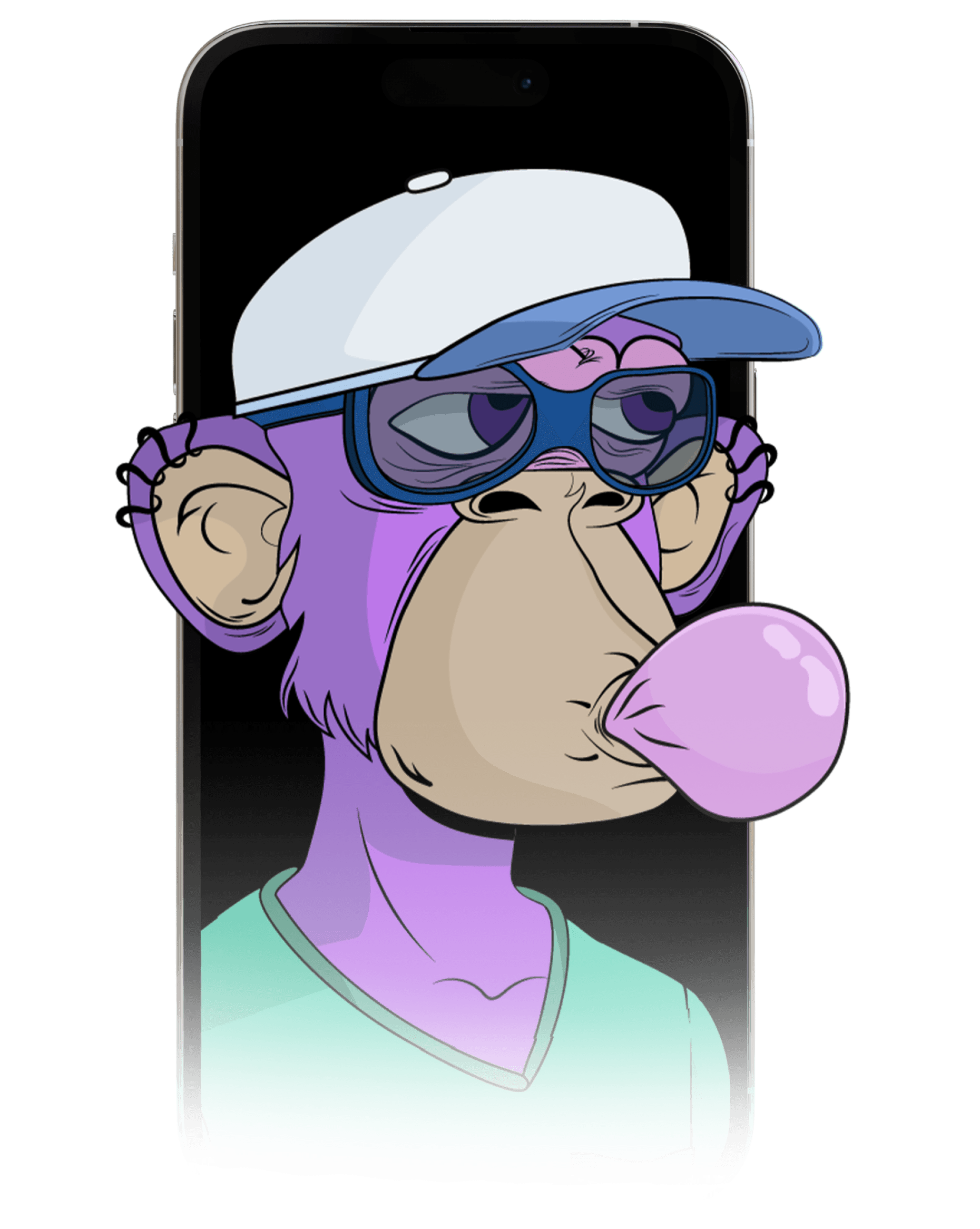 Monkey Vape mascot on iPhone